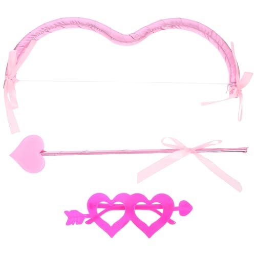 Healeved 1 Set Valentinstagskostüm mit Bogen, Herz, Brille, Liebesherz, Kostümzubehör für Halloween, Valentinstag, Weihnachtsfeier, Cosplay Healeved 1 Set Valentinstagskostüm mit Bogen, Herz, Brille, Liebesherz, Kostümzubehör für Halloween, Valentinstag, Weihnachtsfeier, Cosplay von Healeved