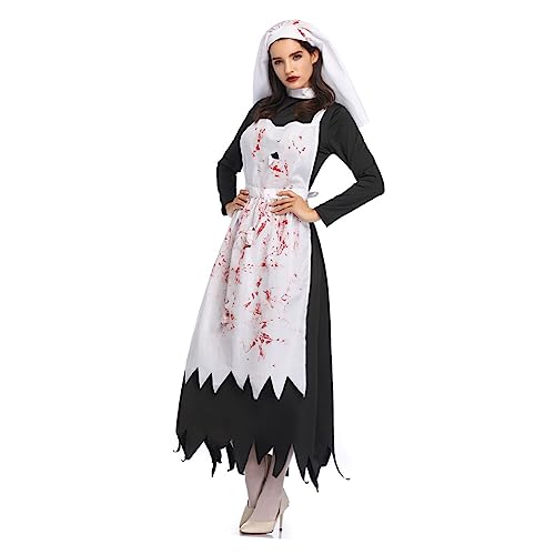 Healeved 1 Stück Halloween Gruseliges Kostüm für Damen Vampir Kleidung Cosplay Outfit für Halloween Party für Maskeraden und Bühnenauftritte von Healeved