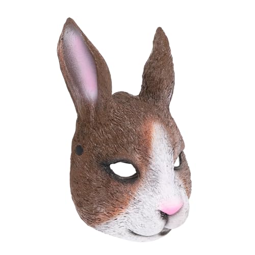 Healeved 1 Stück Hasentiermaske Hasen-Accessoires Maskerademaske Hasenkostüm für Erwachsene halloween masken halloweenmaske animal Maske in Hasenform Maskerade Gesichtsmaske PU-Schaum von Healeved