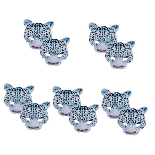 Healeved 10 Eva Halbgesicht Leopard Maske für Halloween Kostüm und Party Anpassbar Leicht und Atmungsaktiv für Cosplay und Feierlichkeiten von Healeved