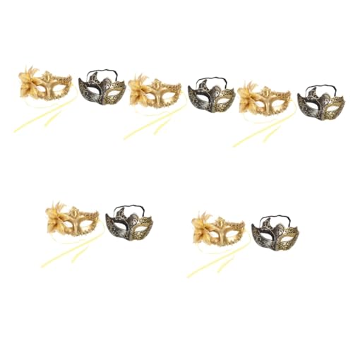Healeved 10 Halloween Cosplay Masken Mysteriöse Gesicht Maskerade Masken Antik Design für und Kostümpartys Feuergold Seitenblumen Gold Healeved 10 Halloween Cosplay Masken Mysteriöse Gesicht Maskerade Masken Antik Design für und Kostümpartys Feuergold Seitenblumen Gold von Healeved