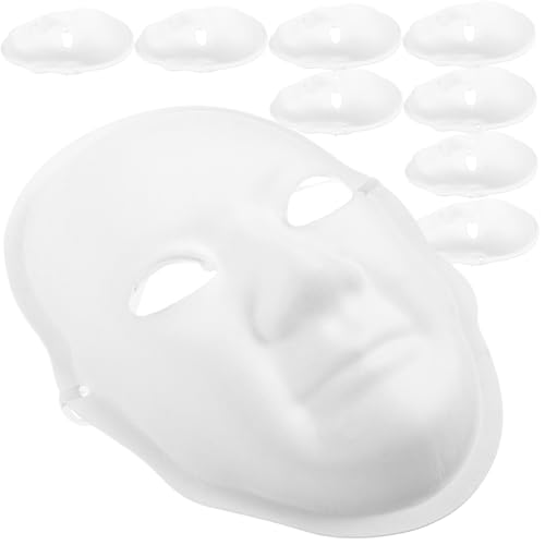 Healeved 10 Teiliges DIY Blanko Gesichtsmasken für Jungen Bemalbare Vollgesichtsmasken aus Papiermasse Leichte und Sichere Kostüm Masken für Karneval Cosplay und von Healeved