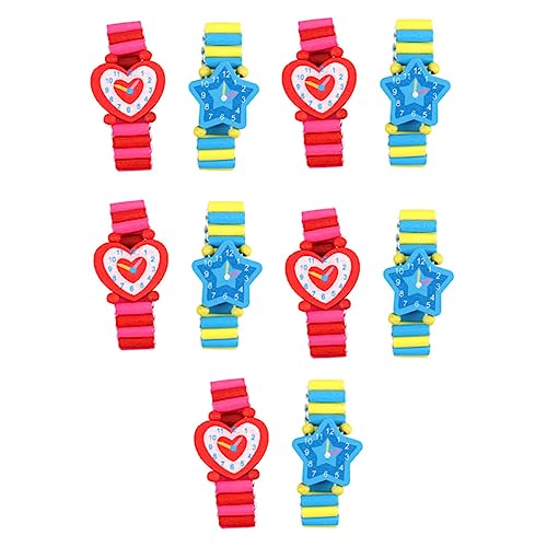Healeved 10Stücke Holzspielzeug Uhr Lernspielzeug für Zeitverständnis zu Fördern für Jungen um Spielerisch zu Lernen Healeved 10Stücke Holzspielzeug Uhr Lernspielzeug für Zeitverständnis zu Fördern für Jungen um Spielerisch zu Lernen von Healeved