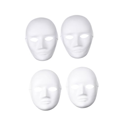 Healeved 12 Stck. Teiliges DIY Papiermaske Weiß zum Bemalen Halloween Kostüm Maske für Frauen und Männer Leichte Papierpulp Gesichtsmaske für Party Ball Karneval und Festival Herrenmasken von Healeved
