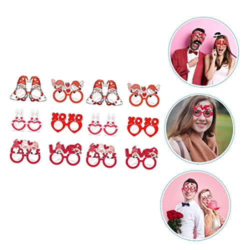 Healeved 12 Stück Teiliges Valentine Herz Brillen Papier Leichte Robuste Fotorequisiten für Valentinstag Party Lustige Kompakte Eyewear Dekoration für Erwachsene von Healeved