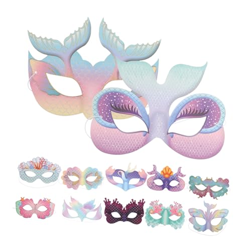 Healeved 12-teilige Kindermasken Für Partys: Halbgesichts-augenmasken Zum Bemalen Und Dekorieren Für Halloween-geburtstagsfeiern Und Kreatives Spielen von Healeved