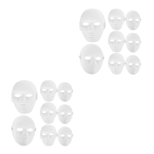 Healeved 16 Stck. Teiliges DIY Weiße Papierpapp-masken für Erwachsene Unbemalte Blank Gesichtsmaske für Halloween Faschingsparty Karneval Tanzball und Kostüm-performance Herrenmasken Healeved 16 Stck. Teiliges DIY Weiße Papierpapp-masken für Erwachsene Unbemalte Blank Gesichtsmaske für Halloween Faschingsparty Karneval Tanzball und Kostüm-performance Herrenmasken von Healeved