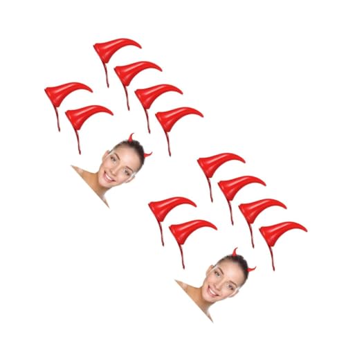 Healeved 16 Stck. Teiliges Halloween Haarschmuck Rote Ox Horn Haarnadeln Langlebig und Bequem Kreative Hörner für Mädchen und Jungen für Kostümparty und Bühnenauftritt von Healeved