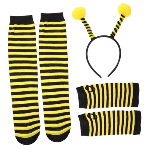 Healeved 1Satz Bienenkostüm für Kostümzubehör mit Stirnband Langen Handschuhen Strümpfen für Fasching Cosplay Bühnenauftritte Bienenmotiv für Fröhliche Partyatmosphäre Healeved 1Satz Bienenkostüm für Kostümzubehör mit Stirnband Langen Handschuhen Strümpfen für Fasching Cosplay Bühnenauftritte Bienenmotiv für Fröhliche Partyatmosphäre von Healeved