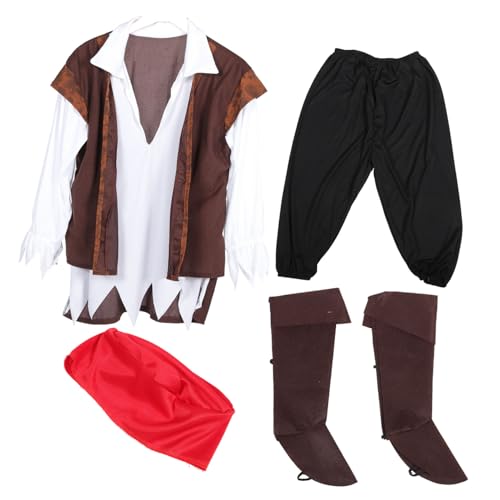 Healeved 1Satz Halloween Piratenkostüm Für Männer Cosplay Kostüm Für Aufführungen Rollenspiele Karnevalsveranstaltungen Kostümzubehör Für Piratenpartys Halloween Healeved 1Satz Halloween Piratenkostüm Für Männer Cosplay Kostüm Für Aufführungen Rollenspiele Karnevalsveranstaltungen Kostümzubehör Für Piratenpartys Halloween von Healeved