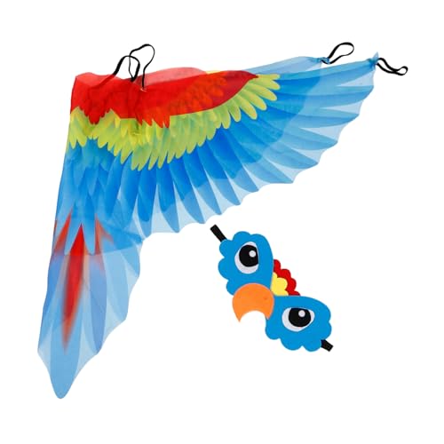 Healeved 1Satz Papageienflügel Kostümset Für Dekorativer Umhang Mit Elastischen Schultergurten Für Schulspiele Geburtstagsfeiern Halloween von Healeved