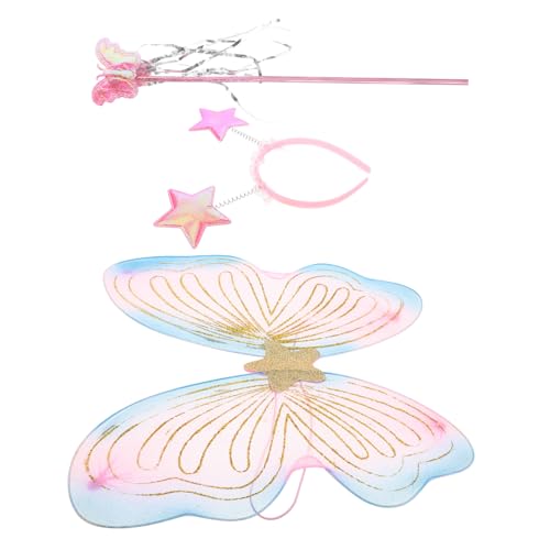 Healeved 1Satz Schmetterlingsflügel Kostüm für Feenstab Haarschmuck Perfektes Outfit für Kinderpartys Bühnenaufführungen Kostümpartys Leicht Healeved 1Satz Schmetterlingsflügel Kostüm für Feenstab Haarschmuck Perfektes Outfit für Kinderpartys Bühnenaufführungen Kostümpartys Leicht von Healeved