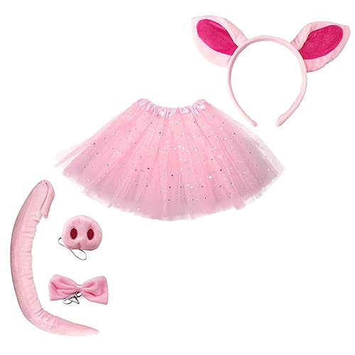 Healeved 1Satz Schweineohren Stirnband Für Teiliges Cosplay Requisiten Mit Tutu Rock Schweinenase Für Kostümparty Bühnenaufführungen Farbgestaltung Healeved 1Satz Schweineohren Stirnband Für Teiliges Cosplay Requisiten Mit Tutu Rock Schweinenase Für Kostümparty Bühnenaufführungen Farbgestaltung von Healeved