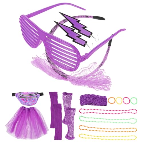 Healeved 1Satz Vintage Jahre Damen Kostümset mit Accessoires Retro Party Outfit mit Halskette Armbändern Haarschmuck für Themenpartys Events Healeved 1Satz Vintage Jahre Damen Kostümset mit Accessoires Retro Party Outfit mit Halskette Armbändern Haarschmuck für Themenpartys Events von Healeved