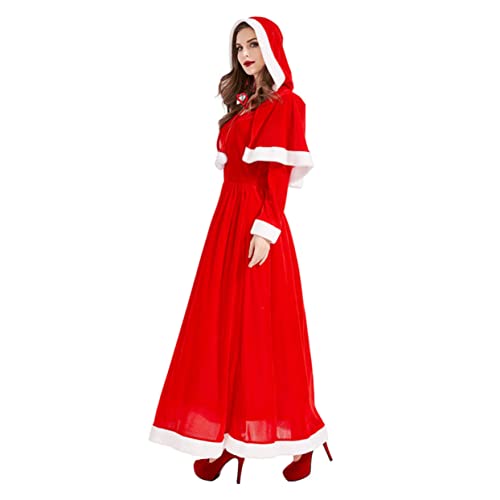 Healeved 1Satz Weihnachtsmann Kostüm Für Frauen Langes Mit Schal Für Weihnachtsfeiern Cosplay Events Festliche Anlässe Themenpartys Healeved 1Satz Weihnachtsmann Kostüm Für Frauen Langes Mit Schal Für Weihnachtsfeiern Cosplay Events Festliche Anlässe Themenpartys von Healeved