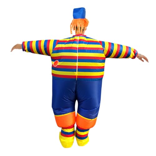 Healeved 1Stück Aufblasbare Clown Kleidung Für Karneval Halloween Cosplay Lustiges Kostüm Für Erwachsene Grün Rot von Healeved