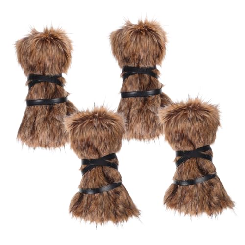 Healeved 2 Paare Verstellbare Kunstfell für Viking Kostüme Retro Festival Accessoires für Halloween und Cosplay Langlebiges Material von Healeved