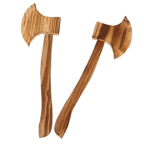 Healeved 2 STÜCK Holzäxte für Halloween Kostümzubehör Langlebige Requisiten Hochwertigem Holz für Cosplay für Mottopartys und Rollenspiele Healeved 2 STÜCK Holzäxte für Halloween Kostümzubehör Langlebige Requisiten Hochwertigem Holz für Cosplay für Mottopartys und Rollenspiele von Healeved