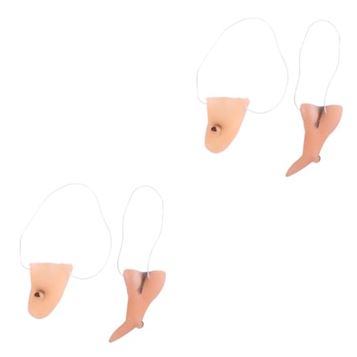 Healeved 2 Sätze Halloween Hexen-nasen und Kinn Kreative Kostüm-Accessoires für Party-Dress-up Langlebiges Sicheres Material Detailreich und Einfach Anzuziehen für Hexen-kostümierungen von Healeved