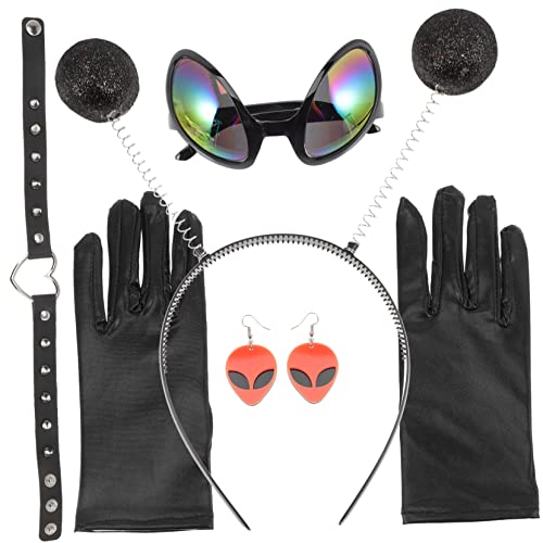 Healeved 2 Sätze Party -Kleidungsstück Außerirdischer Stirnbänder Erwachsene Haarband schnapsgläser lustige Brille Party-Kostüm- Außerirdische Brille Plastik Black Healeved 2 Sätze Party -Kleidungsstück Außerirdischer Stirnbänder Erwachsene Haarband schnapsgläser lustige Brille Party-Kostüm- Außerirdische Brille Plastik Black von Healeved