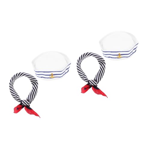 Healeved 2 Sätze Sailor Kostüm Zubehör Set Matrosenmütze und Schal für Halloween Cosplay Partys Langlebig für Damen und Herren Healeved 2 Sätze Sailor Kostüm Zubehör Set Matrosenmütze und Schal für Halloween Cosplay Partys Langlebig für Damen und Herren von Healeved