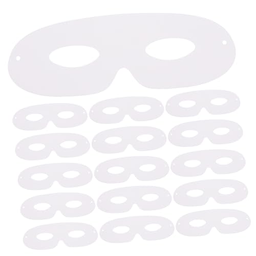 Healeved 2 Sätze Teiliges Weiße Papiermasken Blanko für DIY Halloween Party Maske Unbemalte Bastelmasken aus Papierboard für Maskeraden Kostümfeste und Kreative Handarbeit von Healeved