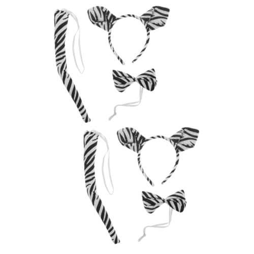 Healeved 2 Sätze Zebra -stirnband Stirnband Mit Zebraohren Zebra-kostüm Hoch Gefälligkeiten Für Den Junggesellinnenabschied Bogen Party Fell Tierkostüm Cosplay Stoff Healeved 2 Sätze Zebra -stirnband Stirnband Mit Zebraohren Zebra-kostüm Hoch Gefälligkeiten Für Den Junggesellinnenabschied Bogen Party Fell Tierkostüm Cosplay Stoff von Healeved