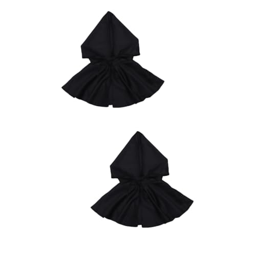Healeved 2 Stck. Halloween Umhang mit Kapuze Death Costume Cape für Erwachsene Weicher Leichter Klassisches Schwarzes Halloween Cosplay Outfit für Party Bühne und Kostümveranstaltungen von Healeved
