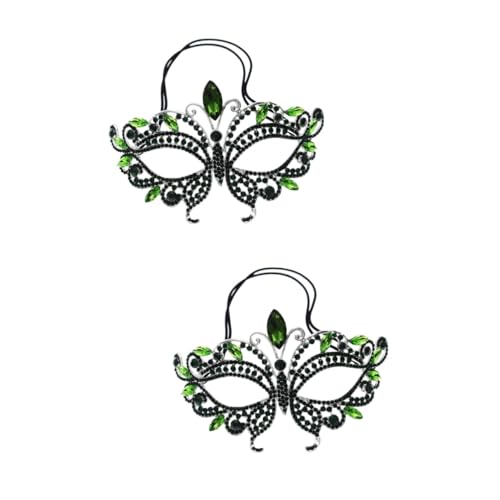 Healeved 2 Stück Damen Halloween Maske mit Strass Halbmaske für Maskerade und Kostümpartys für Halloween Feiern und Venezianische Events Healeved 2 Stück Damen Halloween Maske mit Strass Halbmaske für Maskerade und Kostümpartys für Halloween Feiern und Venezianische Events von Healeved