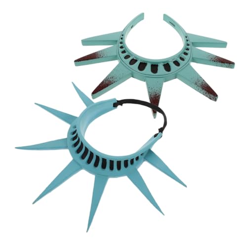 Healeved 2 Stück Freiheitsstatue Stirnband Grün Kopfkrone Haarreif für Halloween Cosplay Party Erwachsene Bequem und Rutschfest Healeved 2 Stück Freiheitsstatue Stirnband Grün Kopfkrone Haarreif für Halloween Cosplay Party Erwachsene Bequem und Rutschfest von Healeved