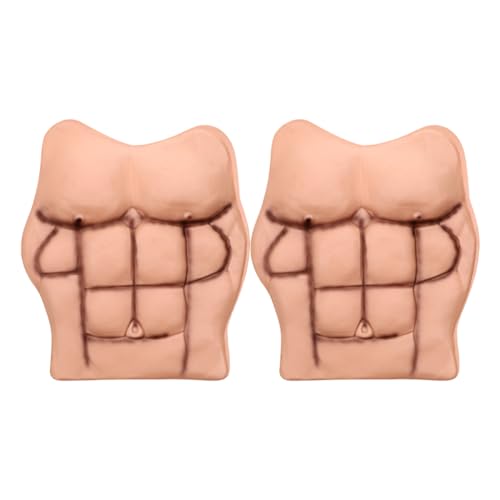 Healeved 2 Stück Für Männer Cosplay Gefälschte Männliche Brust Und Bauchmuskeln – Realistische Requisiten Für Männer – Cosplay Requisite Für Halloween Und Themenpartys Healeved 2 Stück Für Männer Cosplay Gefälschte Männliche Brust Und Bauchmuskeln – Realistische Requisiten Für Männer – Cosplay Requisite Für Halloween Und Themenpartys von Healeved