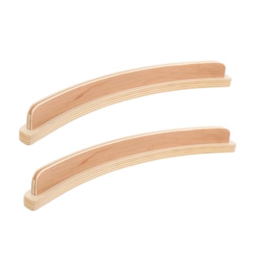 Healeved 2 Stück Gebogene Holz Kartenhalter rutschfest Kartenschale Kartenständer für Bridge Spiel Fotos Tickets Multipurpose Organizer Robust Langlebig von Healeved