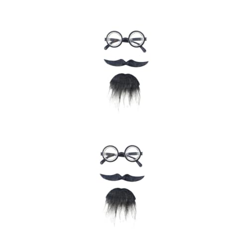 Healeved 2 Stück Gefälschter Bartanzug Dekorate Schnurrbart Zubehör Anzüge Neuheit Cosplay Männer selbst Mann Party Props lustige Kostüme Halloweenkostüm Halloween-Requisiten Schwarz Healeved 2 Stück Gefälschter Bartanzug Dekorate Schnurrbart Zubehör Anzüge Neuheit Cosplay Männer selbst Mann Party Props lustige Kostüme Halloweenkostüm Halloween-Requisiten Schwarz von Healeved