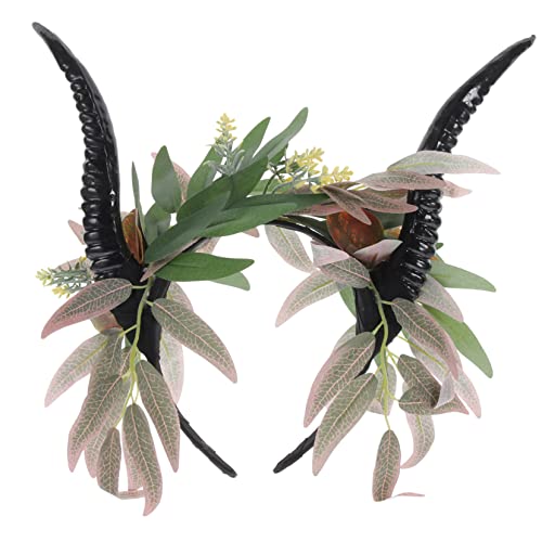 Healeved 2 Stück Gothic Horn Stirnband Antilopenhörner Kunststoff Flexibel Halloween Cosplay Kopfschmuck Damen Karneval Party Haarrequisit von Healeved