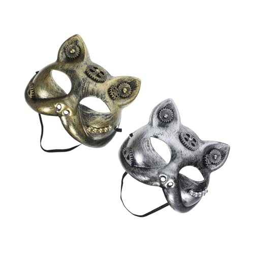 Healeved 2 Stück Halbe Gesichtsmaske für Halloween Karneval Maskerade Weichem Material Silberne Goldene Varianten für Verschiedene Anlässe Healeved 2 Stück Halbe Gesichtsmaske für Halloween Karneval Maskerade Weichem Material Silberne Goldene Varianten für Verschiedene Anlässe von Healeved