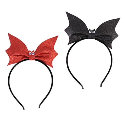 Healeved 2 Stück Halloween Fledermaus Haarreif Leicht und Bequem für Kostümpartys und Cosplay als für an Halloween Schwarz und Rot Healeved 2 Stück Halloween Fledermaus Haarreif Leicht und Bequem für Kostümpartys und Cosplay als für an Halloween Schwarz und Rot von Healeved
