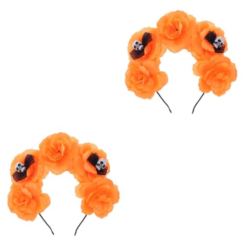 Healeved 2 Stück Halloween Flower Skull Haarschmuck Leichtes Haarband mit Blumen Komfortables Halloween Kostümzubehör für Damen für Karneval Maskerade und Cosplay Partys Healeved 2 Stück Halloween Flower Skull Haarschmuck Leichtes Haarband mit Blumen Komfortables Halloween Kostümzubehör für Damen für Karneval Maskerade und Cosplay Partys von Healeved