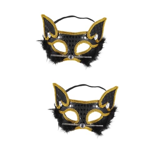 Healeved 2 Stück Halloween Fuchs Maske Damen Glitzernde Masquerade Maske für Karneval Cosplay Leicht und für Partys Halloween Geburtstagsfeiern und von Healeved