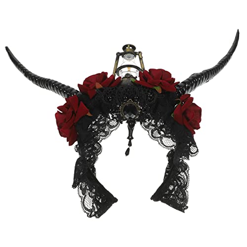 Healeved 2 Stück Halloween Stirnband Antilopenhörner Gothic Haarschmuck Cosplay Kopfschmuck Party Haarreif für Damen Karneval Festliche Dekoration von Healeved