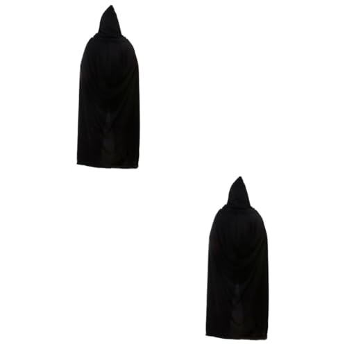Healeved 2 Stück Halloween Vampir Umhang mit Kapuze Schwarzer Cosplay Cape für Damen und Herren Gruseliges Kostümzubehör für Halloween Karneval Maskerade und Rollenspiele Healeved 2 Stück Halloween Vampir Umhang mit Kapuze Schwarzer Cosplay Cape für Damen und Herren Gruseliges Kostümzubehör für Halloween Karneval Maskerade und Rollenspiele von Healeved