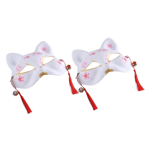 Healeved 2 Stück Handbemalte Japanische Fuchs Halbmaske Traditionelles Cosplay Zubehör mit Design Komfortabel Langlebig für und Bühnenauftritte Healeved 2 Stück Handbemalte Japanische Fuchs Halbmaske Traditionelles Cosplay Zubehör mit Design Komfortabel Langlebig für und Bühnenauftritte von Healeved