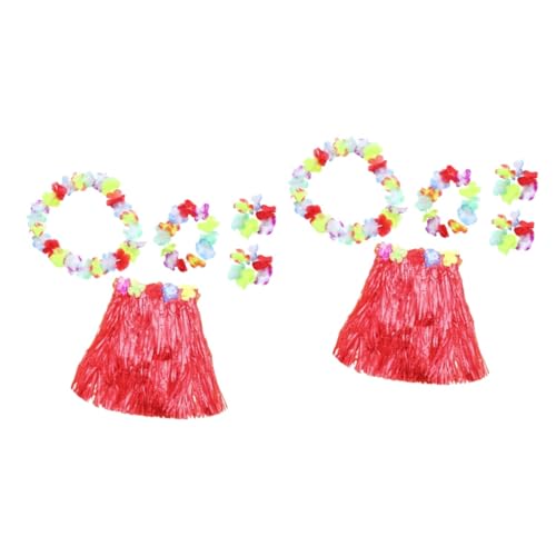 Healeved 2 Stück Hawaiian Kinderkostüm Set Grasrock mit Blumenkranz Armbändern und Girlande für Luau und Strandpartys für Tropische Feiern und Karneval Healeved 2 Stück Hawaiian Kinderkostüm Set Grasrock mit Blumenkranz Armbändern und Girlande für Luau und Strandpartys für Tropische Feiern und Karneval von Healeved