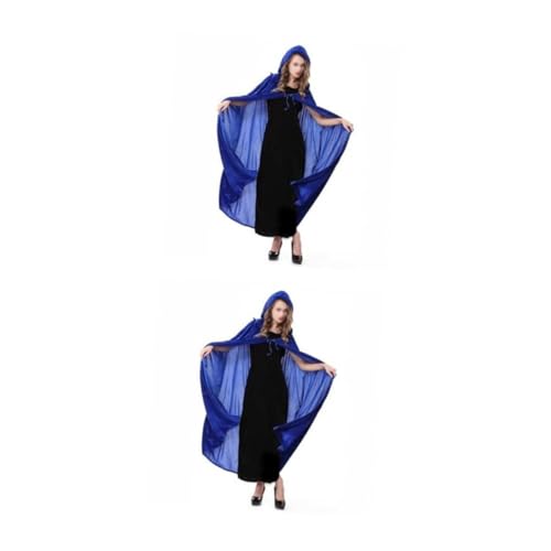 Healeved 2 Stück Hexenumhang Kleidung Hexen -Halloween -Kostüm Umhang für Halloween Hexenmantel mit Kapuze Halloween-Cosplay-Kostümumhang Hexenkostüm Halloween -Umhang-Kostüm Blau Healeved 2 Stück Hexenumhang Kleidung Hexen -Halloween -Kostüm Umhang für Halloween Hexenmantel mit Kapuze Halloween-Cosplay-Kostümumhang Hexenkostüm Halloween -Umhang-Kostüm Blau von Healeved