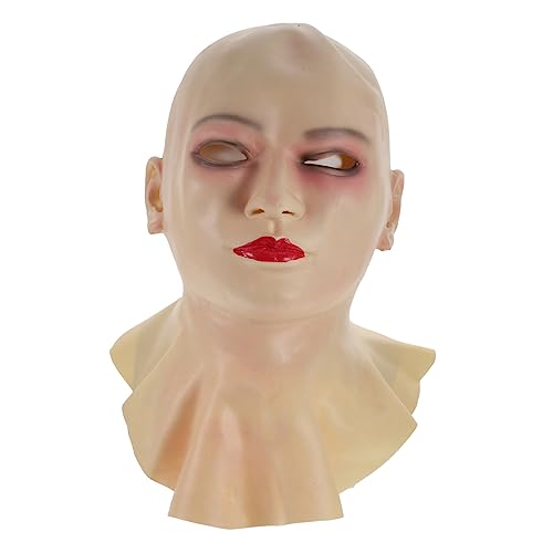 Healeved 2 Stück Horror Glatze Damen Realistische Kopfbedeckung für Halloween Karneval Fasching Cosplay Party Zubehör Healeved 2 Stück Horror Glatze Damen Realistische Kopfbedeckung für Halloween Karneval Fasching Cosplay Party Zubehör von Healeved