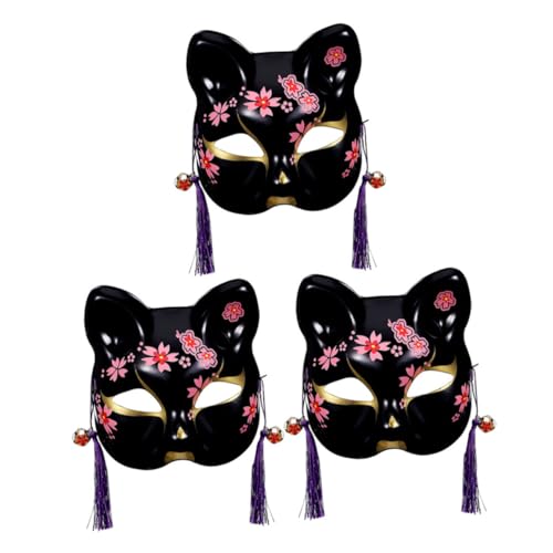 Healeved 2 Stück Japanische Fuchs Maske Handbemalt Halbmaske für Halloween Cosplay Tierische Maskerade Maske für Kostümpartys und Traditionelle Healeved 2 Stück Japanische Fuchs Maske Handbemalt Halbmaske für Halloween Cosplay Tierische Maskerade Maske für Kostümpartys und Traditionelle von Healeved