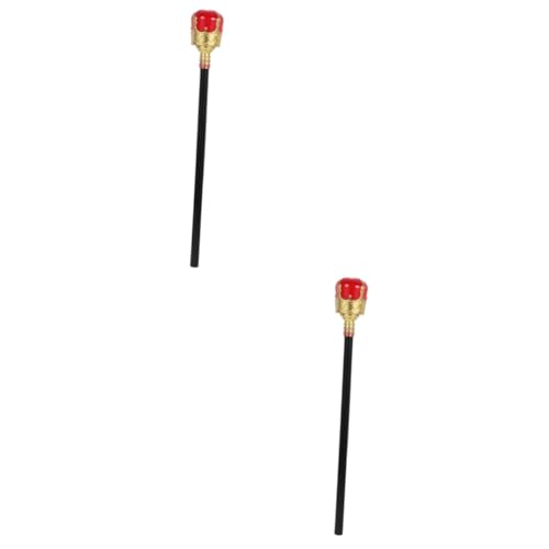 Healeved 2 Stück Königlicher Zauberstab für Halloween Kostümzubehör und Goldenes Design für Rollenspiele und Cosplay Langlebig und Sicher für Arten von Festen von Healeved