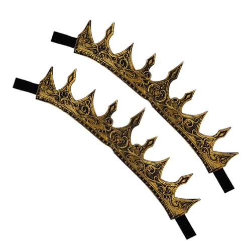 Healeved 2 Stück Königskrone mittelalterliches Zubehör Kostüm -Kronkönig Krone für Erwachsene Party Krone Kostümkrone König Retro Krone Kopfbedeckung Krone Cosplay PU-Schaum Coffee Healeved 2 Stück Königskrone mittelalterliches Zubehör Kostüm -Kronkönig Krone für Erwachsene Party Krone Kostümkrone König Retro Krone Kopfbedeckung Krone Cosplay PU-Schaum Coffee von Healeved