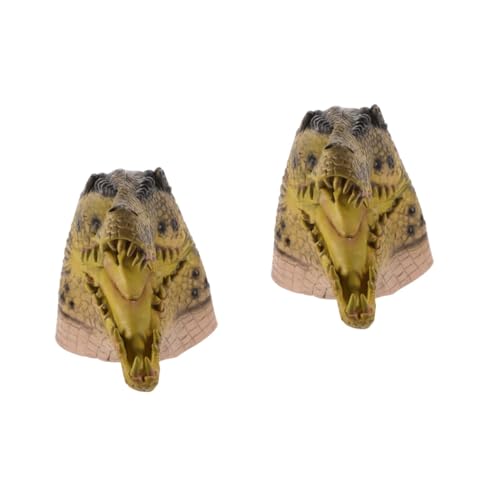 Healeved 2 Stück Krokodil Maske für Halloween und Cosplay Realistische Tierkopf Maske für Partys Kostüm Accessoire für Kreative Veranstaltungen und Unvergessliche Fotos von Healeved