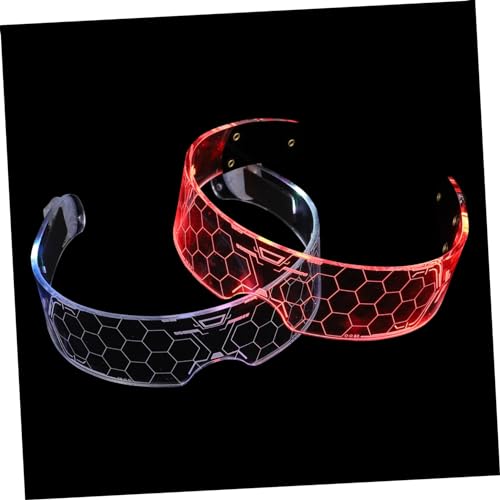 Healeved 2 Stück LED Leuchtende Partybrille Neonbrille für Kreative Feiern Tragbar Komfortabel für Festivals Geburtstagsfeiern Karneval Healeved 2 Stück LED Leuchtende Partybrille Neonbrille für Kreative Feiern Tragbar Komfortabel für Festivals Geburtstagsfeiern Karneval von Healeved