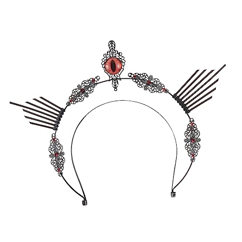 Healeved 2 Stück Lolita Gothic Haarreif mit Dunklem Teufelsauge Leichtes Halloween Cosplay Stirnband Geeignet für Party Bühne Prom Komfortabler Langlebiger Kopfschmuck von Healeved